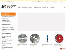 Tablet Screenshot of jcdiamondblades.com